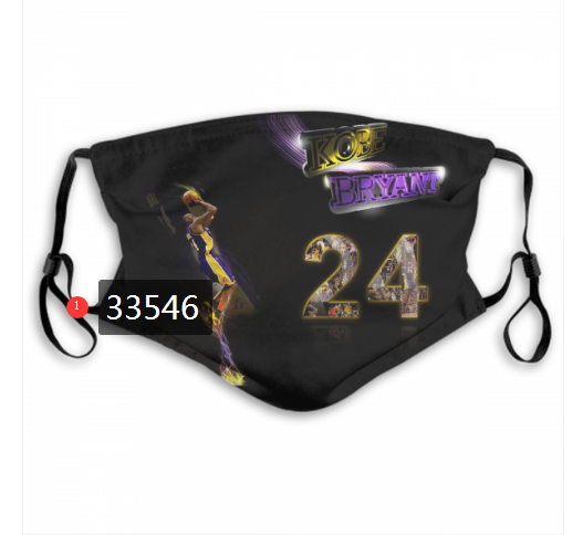 2021 NBA Los Angeles Lakers #24 kobe bryant 33546 Dust mask with filter->nba dust mask->Sports Accessory